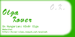 olga kover business card
