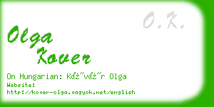 olga kover business card